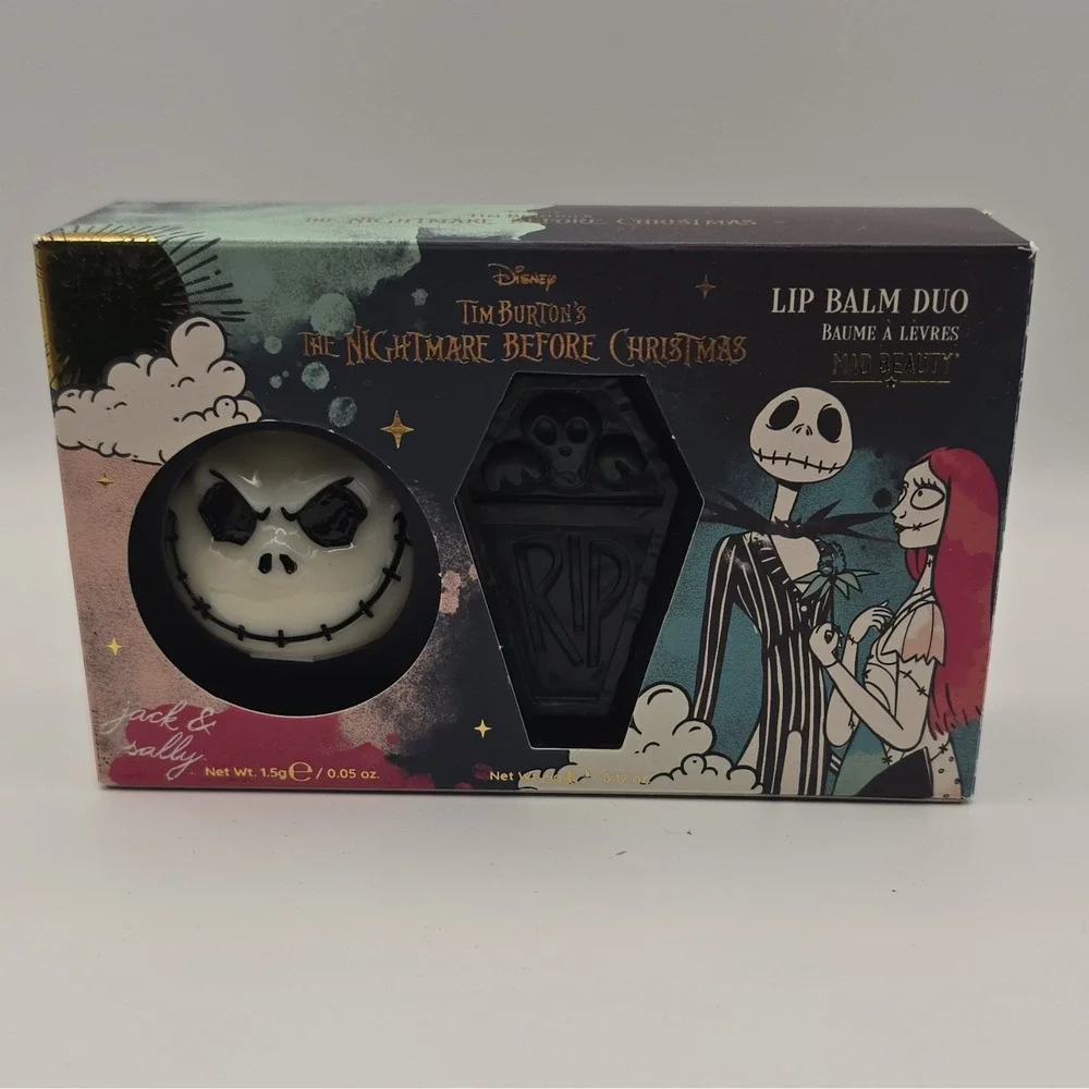 MAD Beauty Nightmare Before Christmas Mini Lip Balm Duo SPF 20 Plum & Vanilla